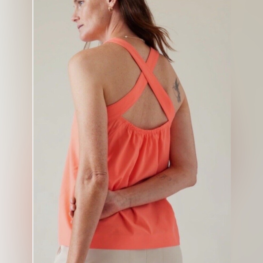 ATHLETA Arrival Tank in Sunset Glow Lightweight Breathable NWOT Performance XS